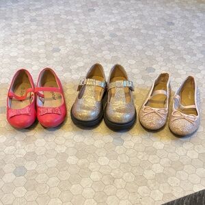 Girls' Sparkly Dress Shoes Set - Pink, Gold